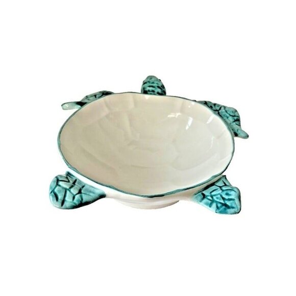 Made In Italy Melamine Turtle Serving Bowl Beachy Coastal Tropical Tiki Beach - Picture 3 of 6